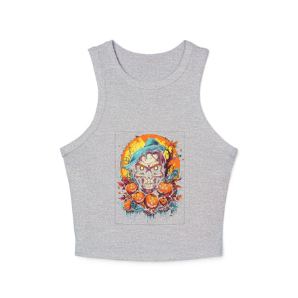 Halloween-Themen Damen Micro Rib Racer Tank Top