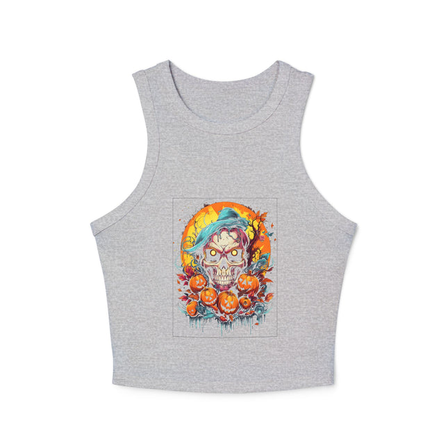 Halloween-Themen Damen Micro Rib Racer Tank Top