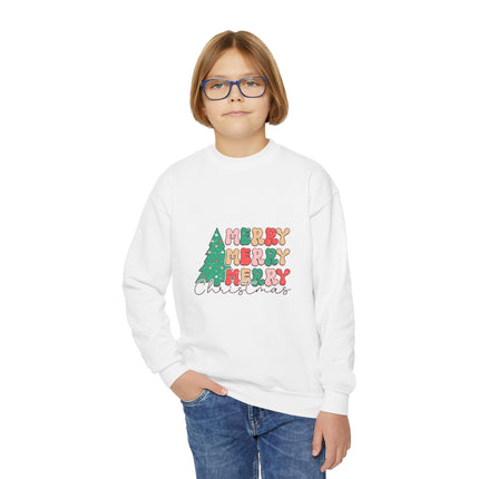 Christmas themed Youth Crewneck Sweatshirt