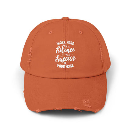 Unisex Distressed Cap mit Typografie-Motiven 