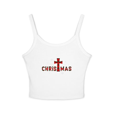 Weihnachtsmotiv Damen Spaghettiträger Tank Top 