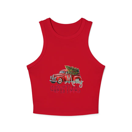 Weihnachtliches Damen Micro Rib Racer Tank Top