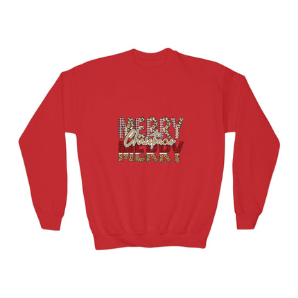 Christmas themed Youth Crewneck Sweatshirt