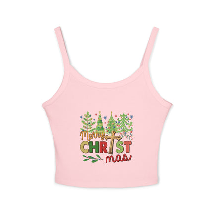 Weihnachtsmotiv Damen Spaghettiträger Tank Top 