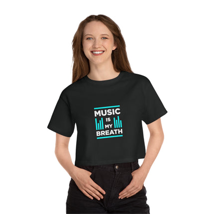 Typography themed Champion Women's Heritage Cropper T-Shirt