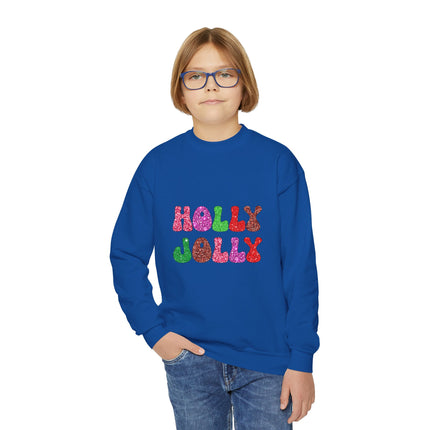 Christmas themed Youth Crewneck Sweatshirt
