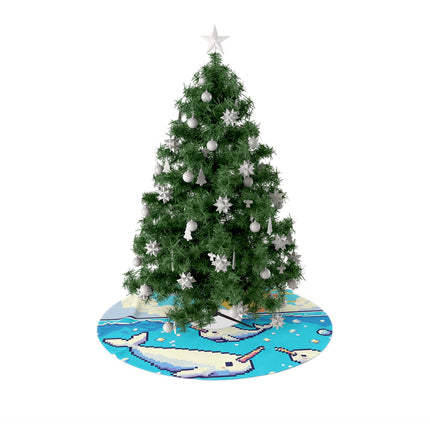 Cute Whale and friends design themed  Christmas Tree Skirts