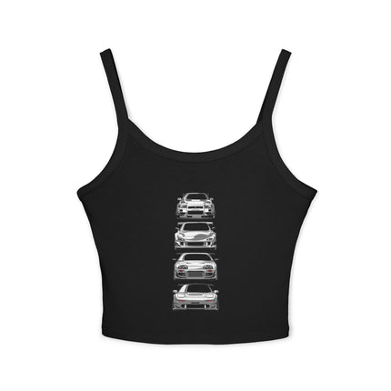 Auto-Enthusiasten Themen Damen Spaghetti Strap Tank Top 