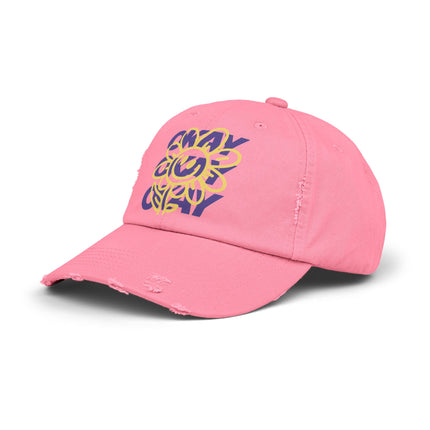 Okay, okay, okay, chillige Stimmung, Unisex-Distressed-Cap 