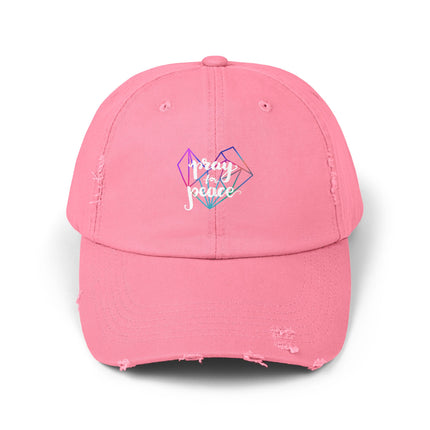 Unisex Distressed Cap mit Typografie-Motiven 