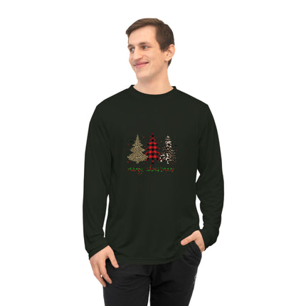 Christmas themed Unisex Performance Long Sleeve Shirt
