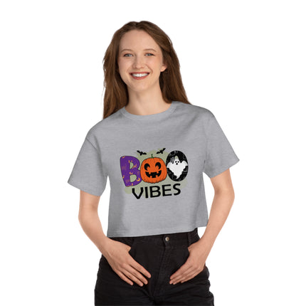 Champion Damen Heritage Cropper T-Shirt mit Halloween-Motiv