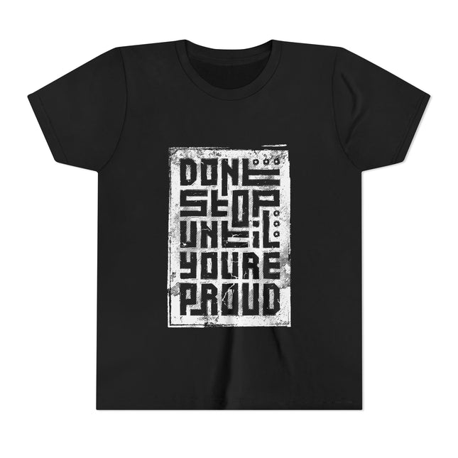 Kurzärmeliges Jugend-T-Shirt mit Typografie-Motiv