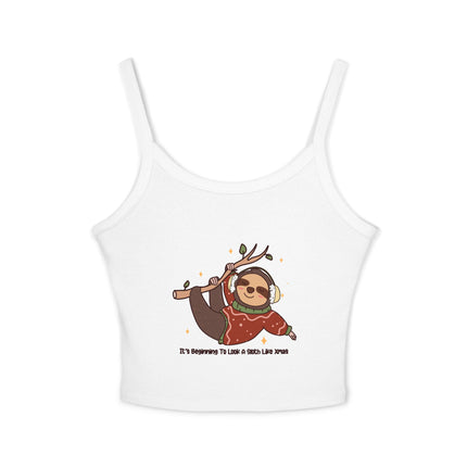 Weihnachtsmotiv Damen Spaghettiträger Tank Top 