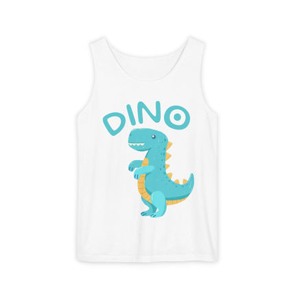 Blue Dino Tank Top — Cute Dinosaur Graphic Tank