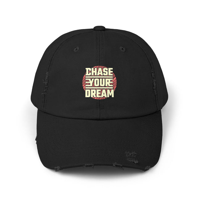 Unisex Distressed Cap mit Typografie-Motiven 