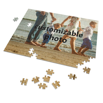 Personalized Family Photo Jigsaw Puzzle with Tin – Custom Memorable Puzzle