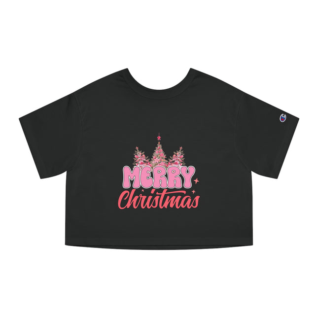 Champion Damen Heritage Cropper T-Shirt mit Weihnachtsmotiv