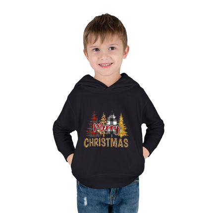 Christmas themed Toddler Pullover Fleece Hoodie