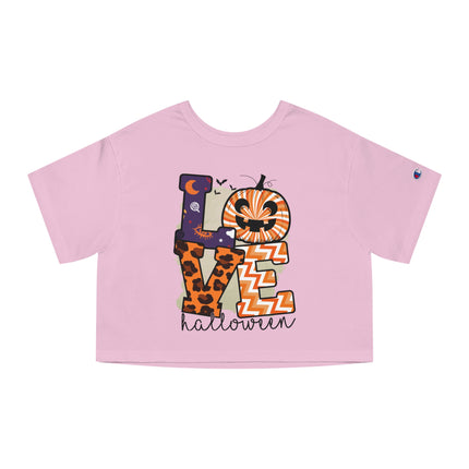 Champion Damen Heritage Cropper T-Shirt mit Halloween-Motiv