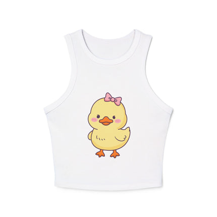 Cute Duckling Graphic designed Women's Micro Rib Racer Tank Top