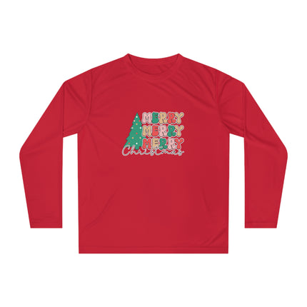 Christmas themed Unisex Performance Long Sleeve Shirt