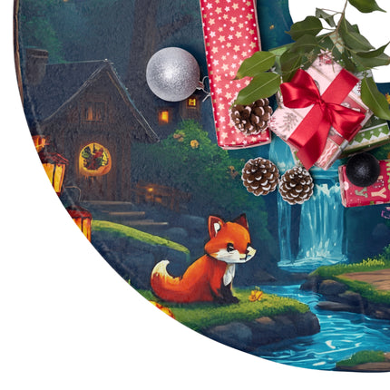 Cute Fox design themed Christmas Tree Skirts