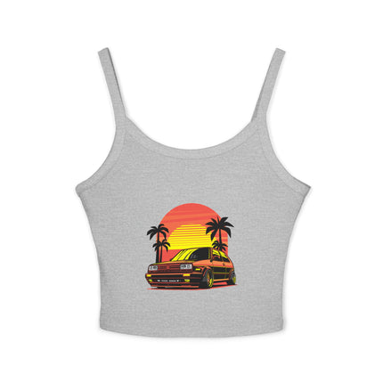 Auto-Enthusiasten Themen Damen Spaghetti Strap Tank Top 