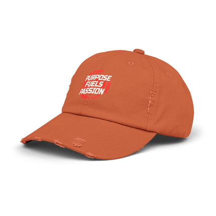 Unisex Distressed Cap mit Typografie-Motiven 