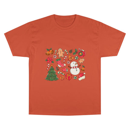 Champion-T-Shirt mit Weihnachtsmotiv