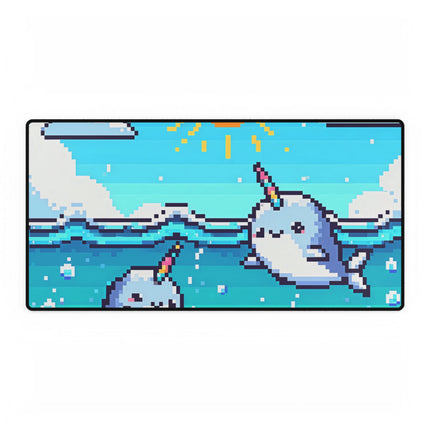 Cute 2 Whale design themed Desk Mats