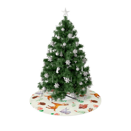 Cute deer and Friends Pattern design themed Christmas Tree Skirts