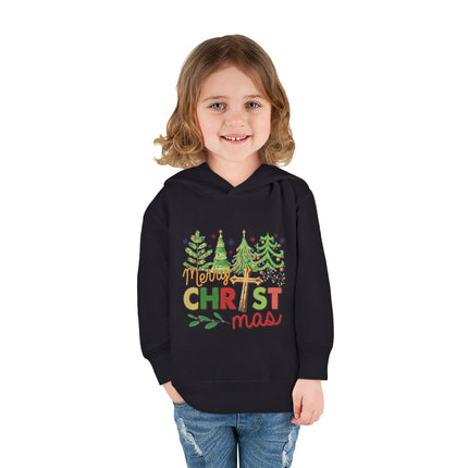 Christmas themed Toddler Pullover Fleece Hoodie
