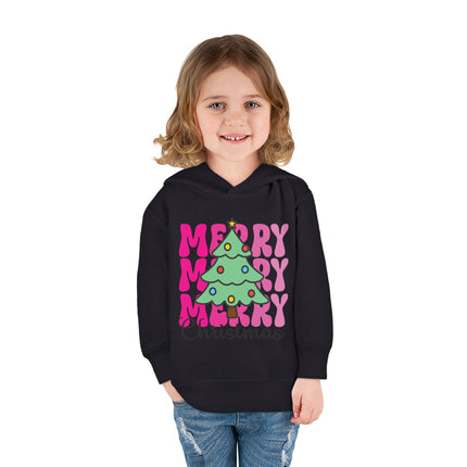Christmas themed Toddler Pullover Fleece Hoodie