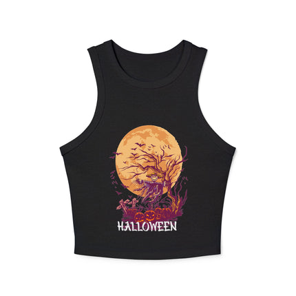 Halloween-Themen Damen Micro Rib Racer Tank Top