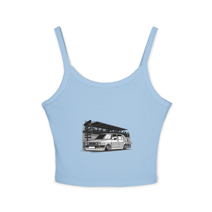 Auto-Enthusiasten Themen Damen Spaghetti Strap Tank Top 