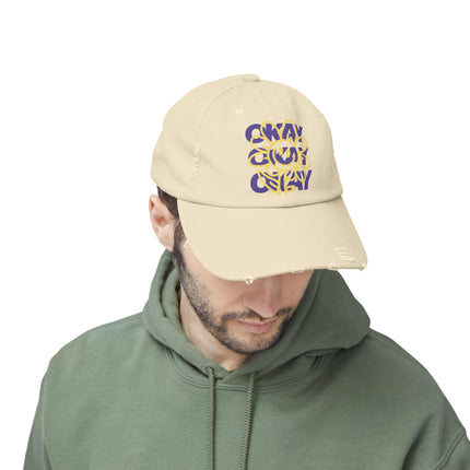 Okay, okay, okay, chillige Stimmung, Unisex-Distressed-Cap 