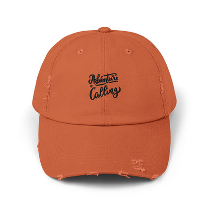Unisex Distressed Cap mit Typografie-Motiven 