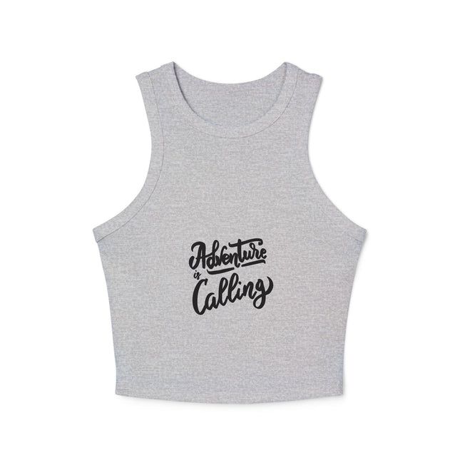 Damen Micro Rib Racer Tank Top mit Typografie-Motiven