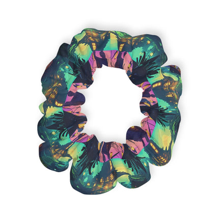 Beautiful House Scenery with pond design themed Scrunchie