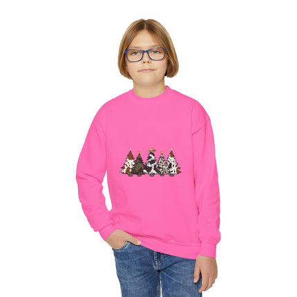 Christmas themed Youth Crewneck Sweatshirt