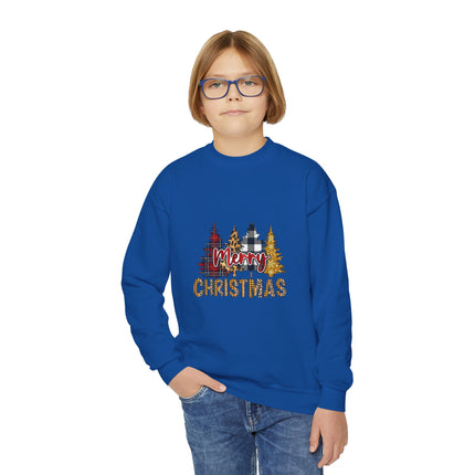 Christmas themed Youth Crewneck Sweatshirt