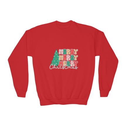 Christmas themed Youth Crewneck Sweatshirt