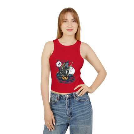 Halloween-Themen Damen Micro Rib Racer Tank Top