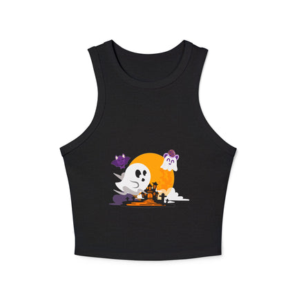 Halloween-Themen Damen Micro Rib Racer Tank Top