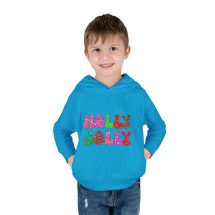 Christmas themed Toddler Pullover Fleece Hoodie