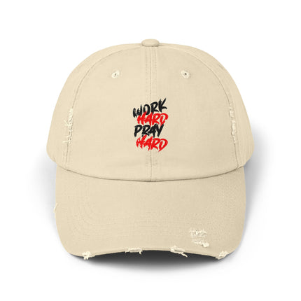 Unisex Distressed Cap mit Typografie-Motiven 