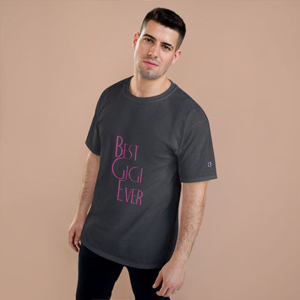 Champion-T-Shirt mit Typografie-Motiv