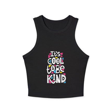 Damen Micro Rib Racer Tank Top mit Typografie-Motiven
