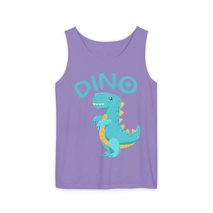 Blue Dino Tank Top — Cute Dinosaur Graphic Tank